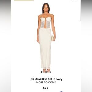 Lali Maxi Skirt Set in Ivory - Women's Maxi Skirt